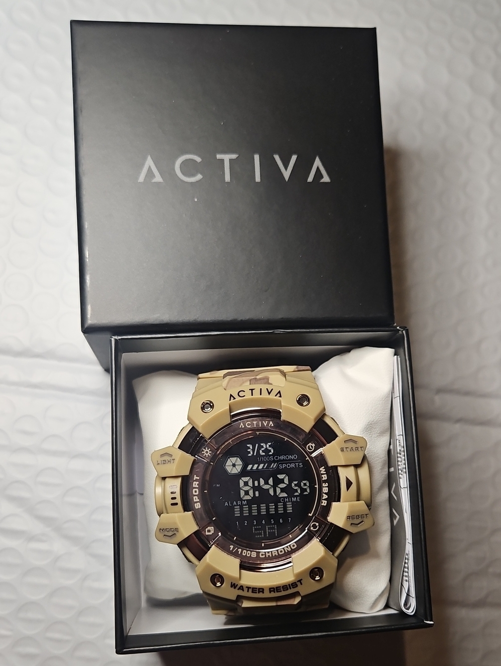 Invicta Activa Digital Essentials Watch Unisex Camo Beige Water Resist Sport